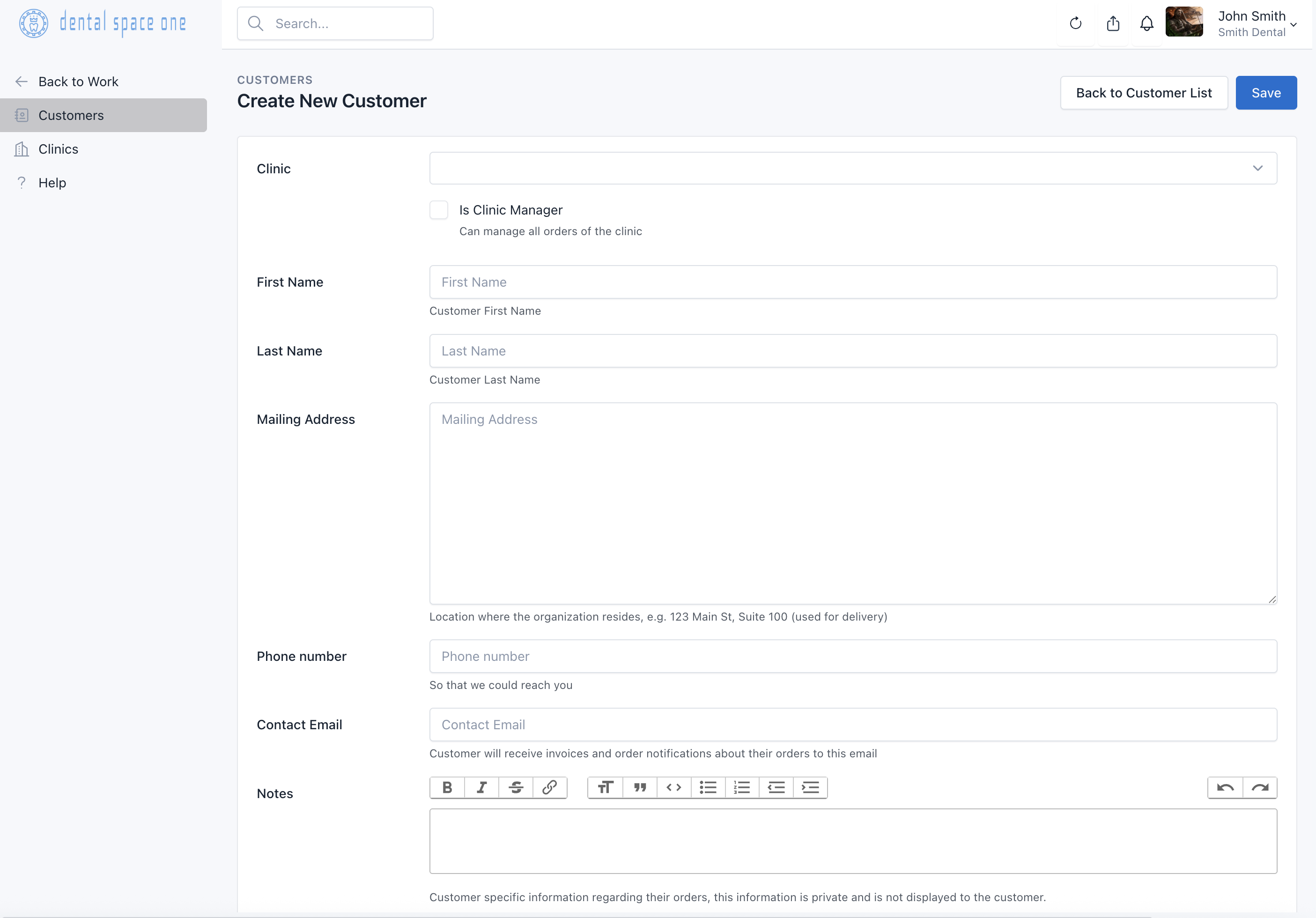 Doctor creation form
